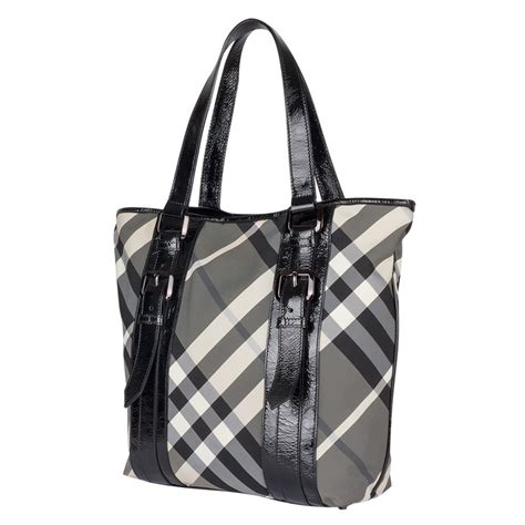 burberry bags bluefly|Burberry black and white bag.